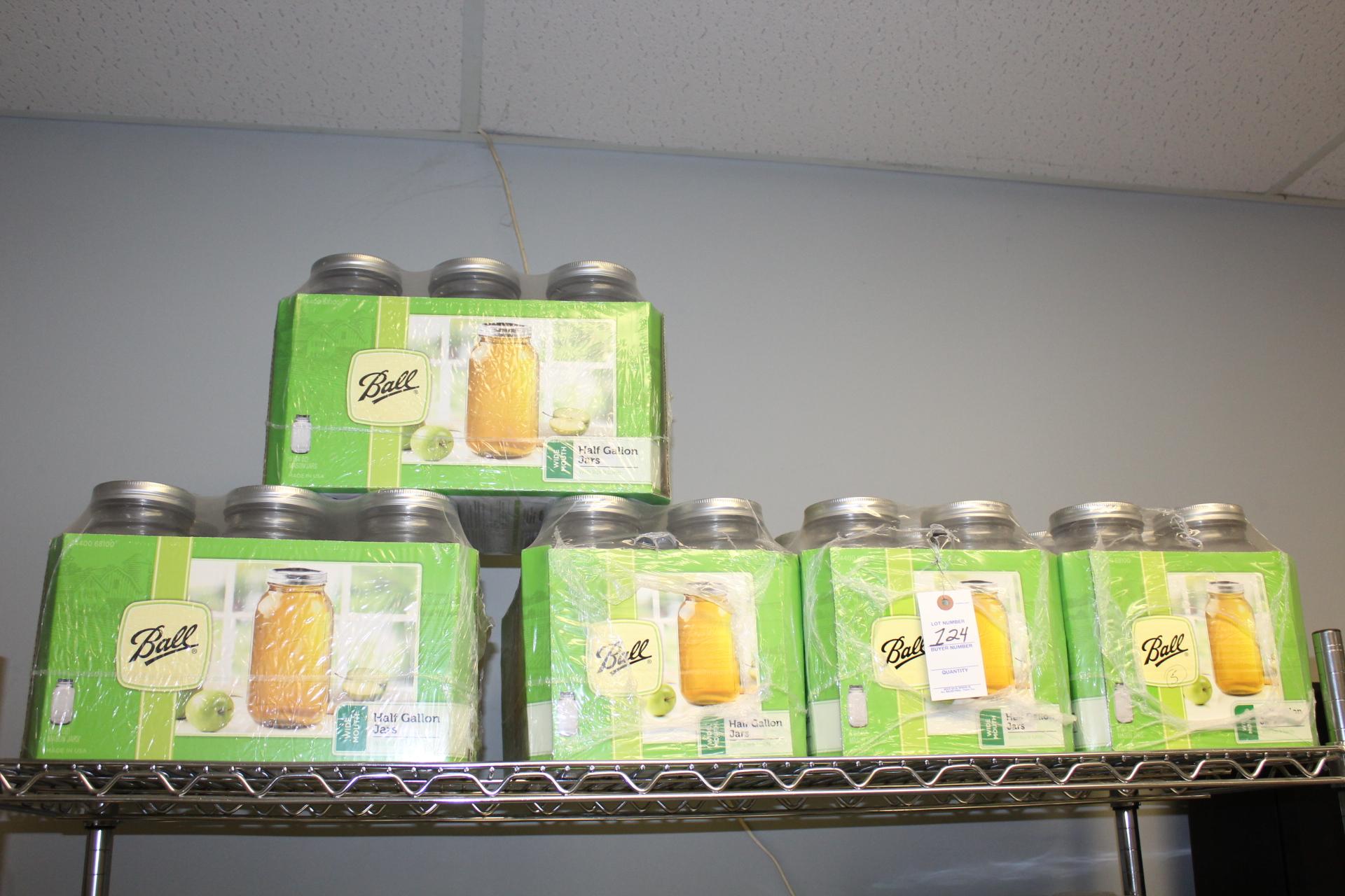 5 New Cases Of Ball Half Gallon Canning Jars.