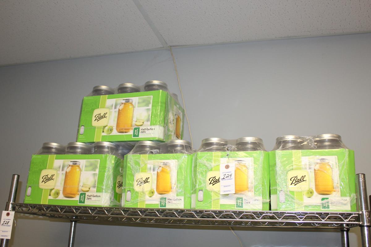 5 New Cases Of Ball Half Gallon Canning Jars.