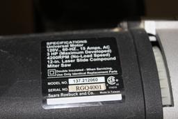 Craftsman 12" Laser Slide Compound Miter Saw.