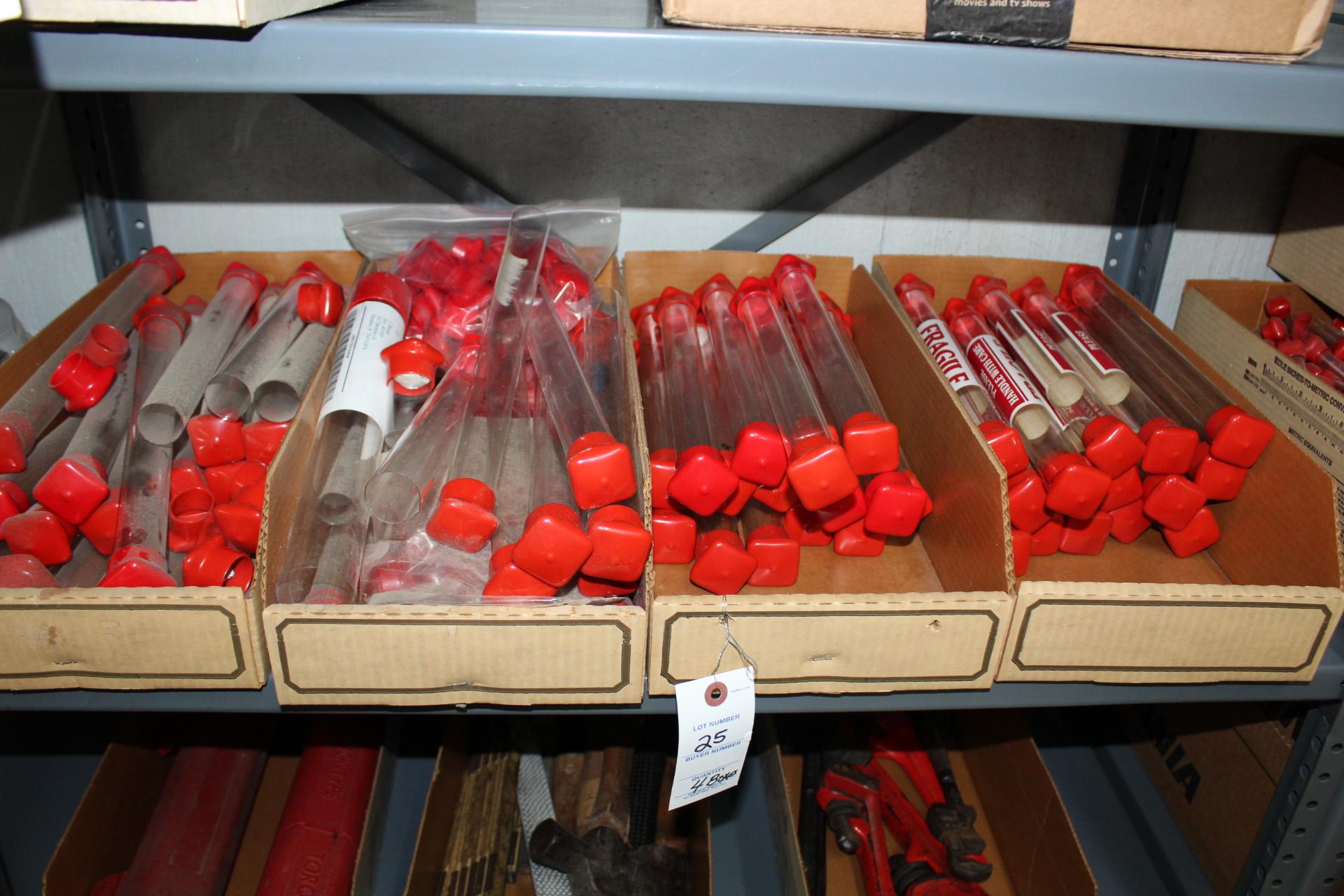 4 Boxes Of Plastic Tubes W/caps.