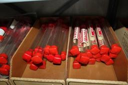 4 Boxes Of Plastic Tubes W/caps.