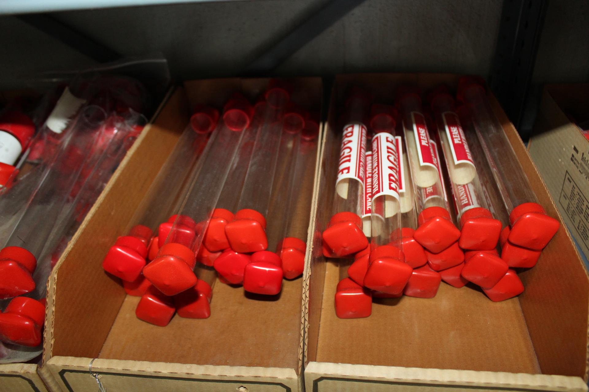 4 Boxes Of Plastic Tubes W/caps.