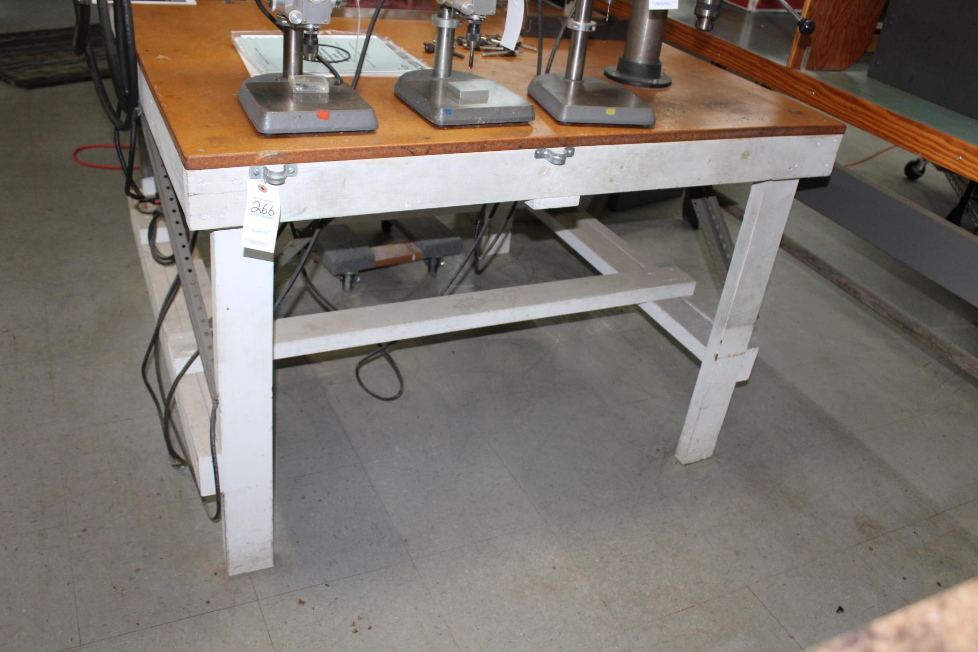 4'x4' Wooden Work Table.