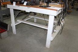 4'x4' Wooden Work Table.