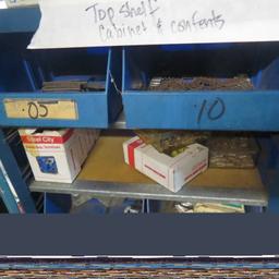 Top shelf cabinet and contents