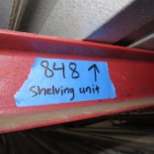 Steel shelving units (left side)