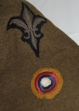 WW1 US Enlisted Tunic With Paris District/US Aero Squadron Insignia