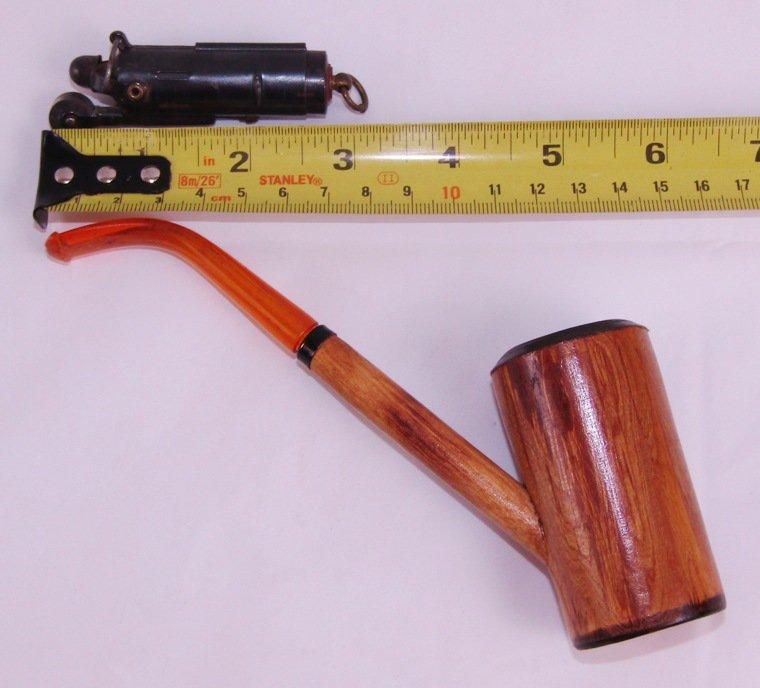 2pcs- Original WW1/WW2 Period Bowers Cigarette Lighter-Large Pipe