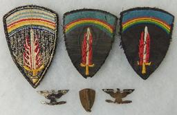 6 pcs. WWII Period SHAEF Sleeve Patches/DI/Non-Matching Colonel "War Eagles"