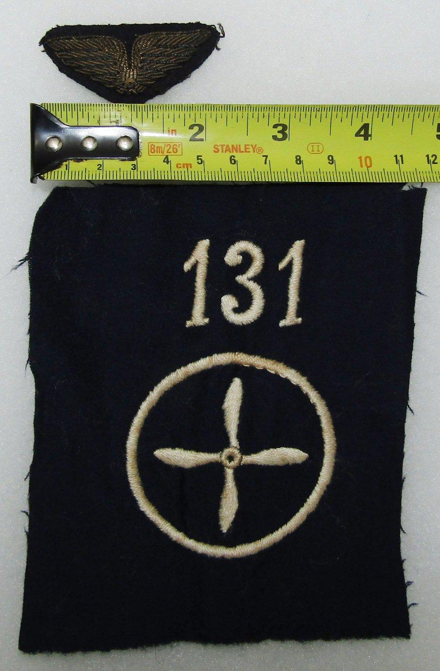 Rare WW1 US Military Aviator Squadron Patch/Instructor Wings
