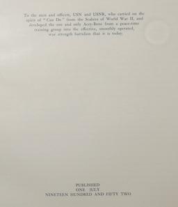 USN Amphibious Construction Battalion One (ACBONE) 1947-1951 Unit History