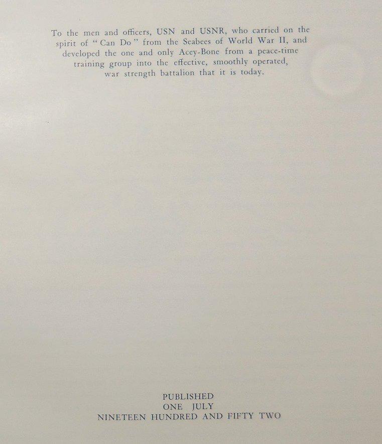 USN Amphibious Construction Battalion One (ACBONE) 1947-1951 Unit History