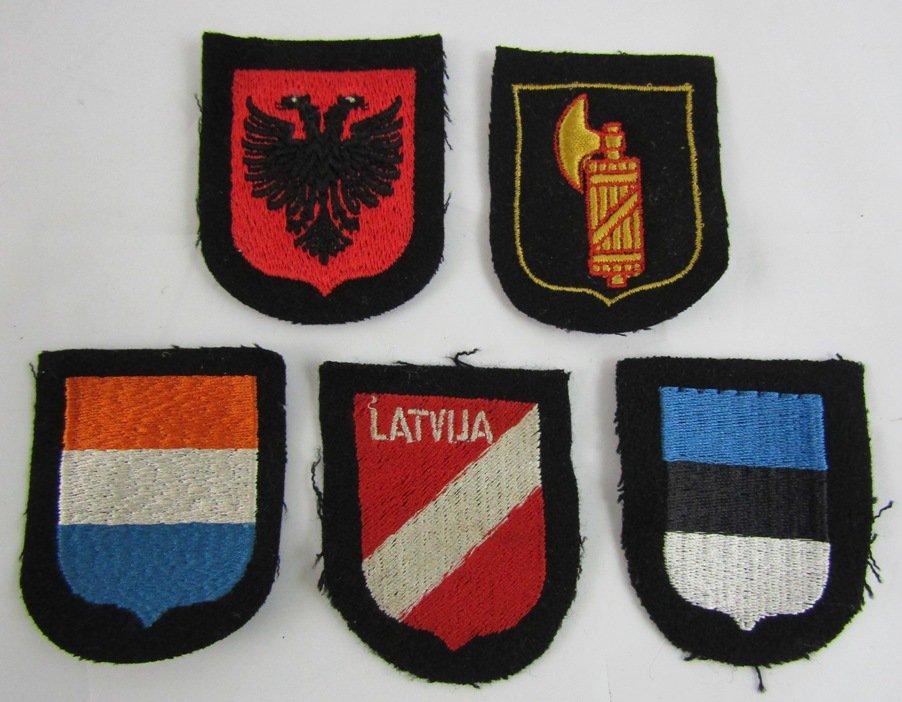 5pcs-WW2 Waffen SS Foreign Volunteer Sleeve Shields