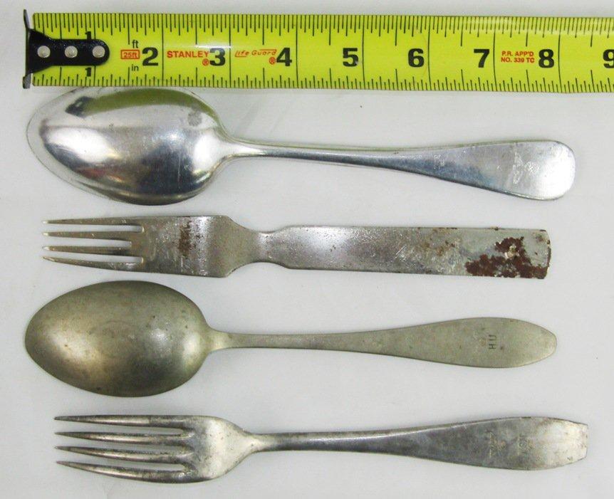 Minty WW2 M31 German Wehrmacht Mess Kit (HRE.43) -4pcs Nazi Marked Flatware