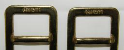 4pcs-Small NSDAP Pebbled Buckles W/RZM Package-1934 Arbeit Rally Badge-Hitler Booklet