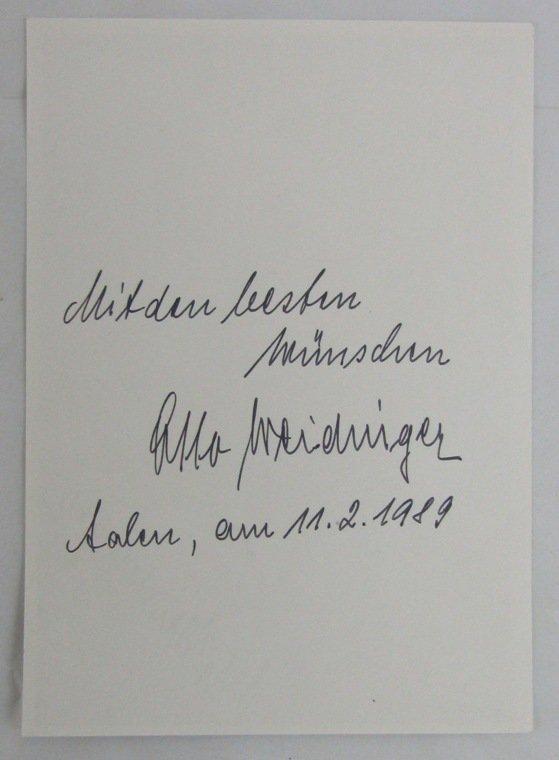 Waffen SS KVK Recipient Obersturmbannfuhrer Otto Weidinger Signed Photo-Handwritten Letter