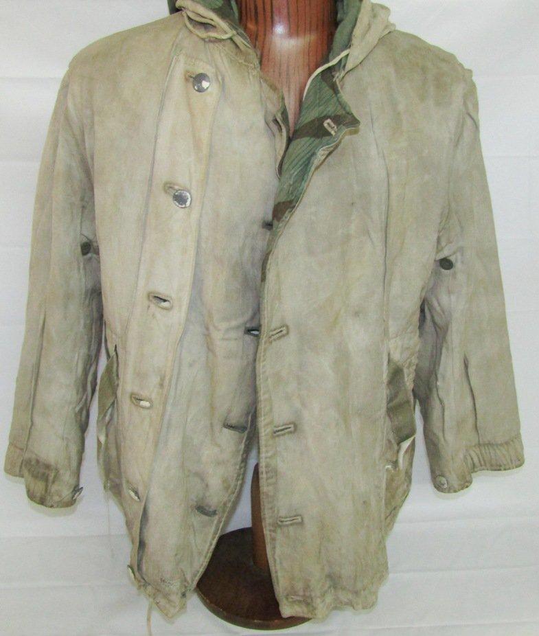 WW2 German Soldier Splinter Pattern Camo Reversible Cold Weather Jacket