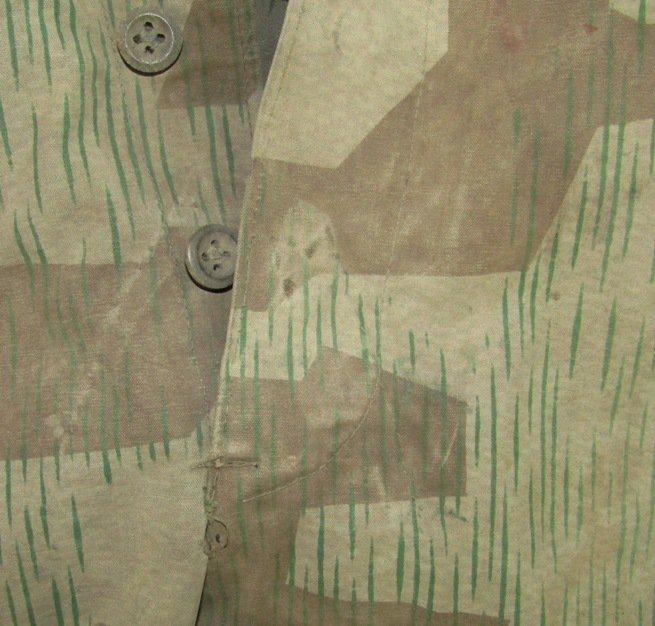 WW2 Combat Worn German Army Soldier's Splinter Pattern Camo Field Pants.