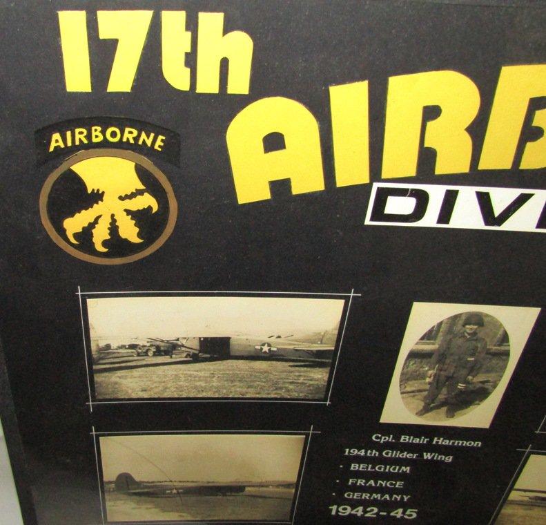 Named WW2  "Operation Dragoon" 17th Airborne 194th GIR Ike Jacket/Photos/Invasion Flag Grouping