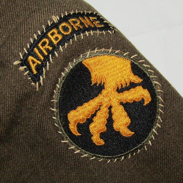 Named WW2  "Operation Dragoon" 17th Airborne 194th GIR Ike Jacket/Photos/Invasion Flag Grouping
