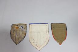 US WW2 Army Air Force CBI China Burma India Lot of 3 Theater Made Patches. Leather, Bullion, Silk.