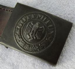 Wehrmacht EM Combat Finish Steel Buckle W/Tab-1940 Dated By G. Brehmer