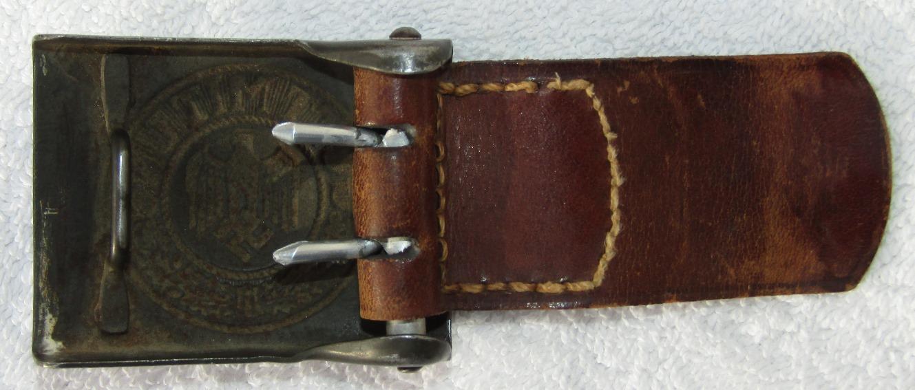 Wehrmacht EM Combat Finish Steel Buckle W/Tab-1940 Dated By G. Brehmer