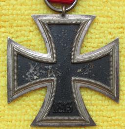 Iron Cross 2nd Class With Ribbon-3pc Construction W/Magnetic Center