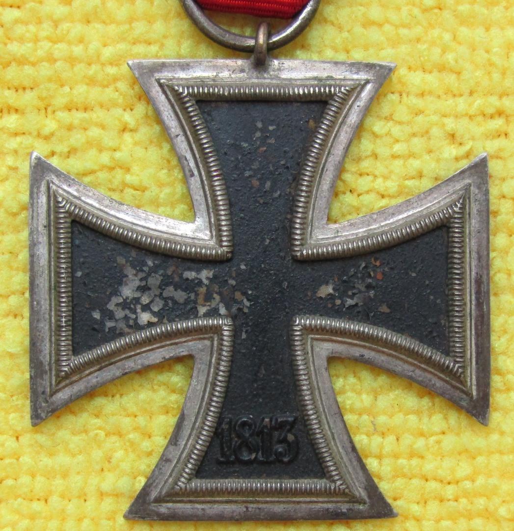 Iron Cross 2nd Class With Ribbon-3pc Construction W/Magnetic Center
