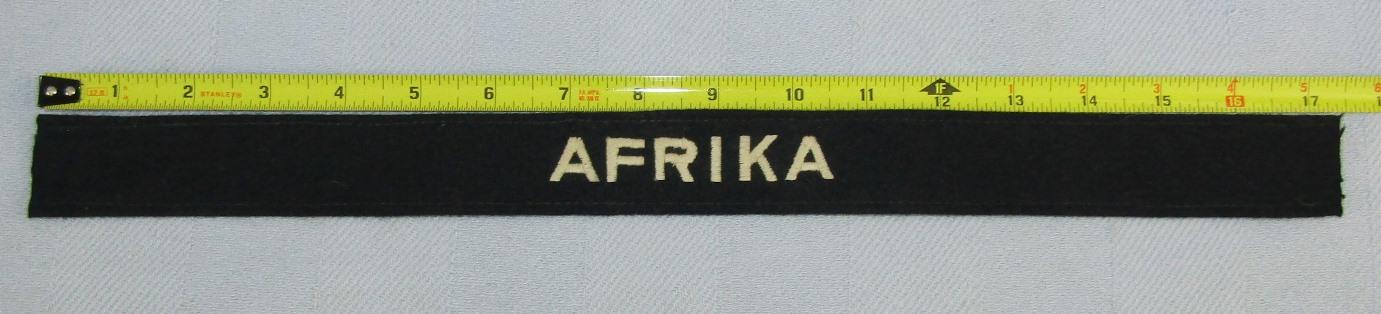 Rare Luftwaffe Issue Afrika Campaign Cuff Title For EM/NCO