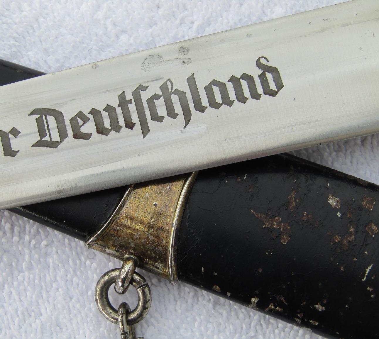 NSKK Chained Leader Dagger-Early Double Oval Eickhorn Logo-Ground Rohm Blade
