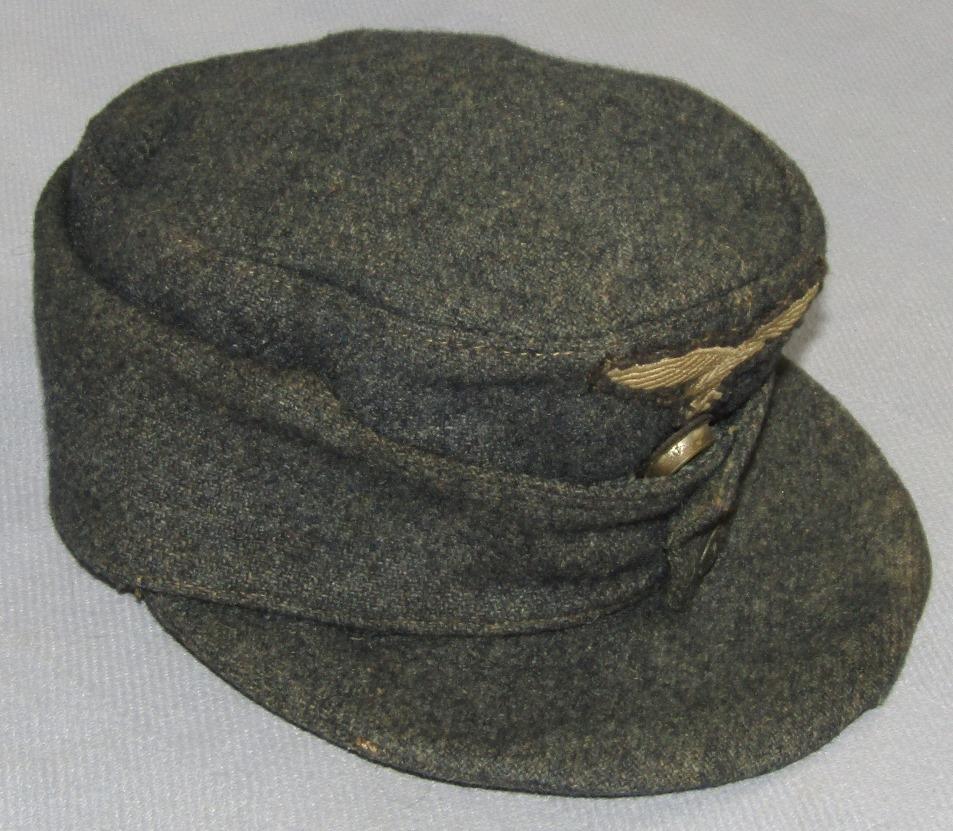 Combat Worn Luftwaffe M43 Cap For Enlisted-Metal Cockade