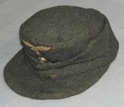 Combat Worn Luftwaffe M43 Cap For Enlisted-Metal Cockade