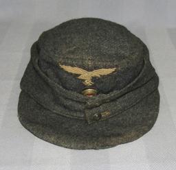 Combat Worn Luftwaffe M43 Cap For Enlisted-Metal Cockade