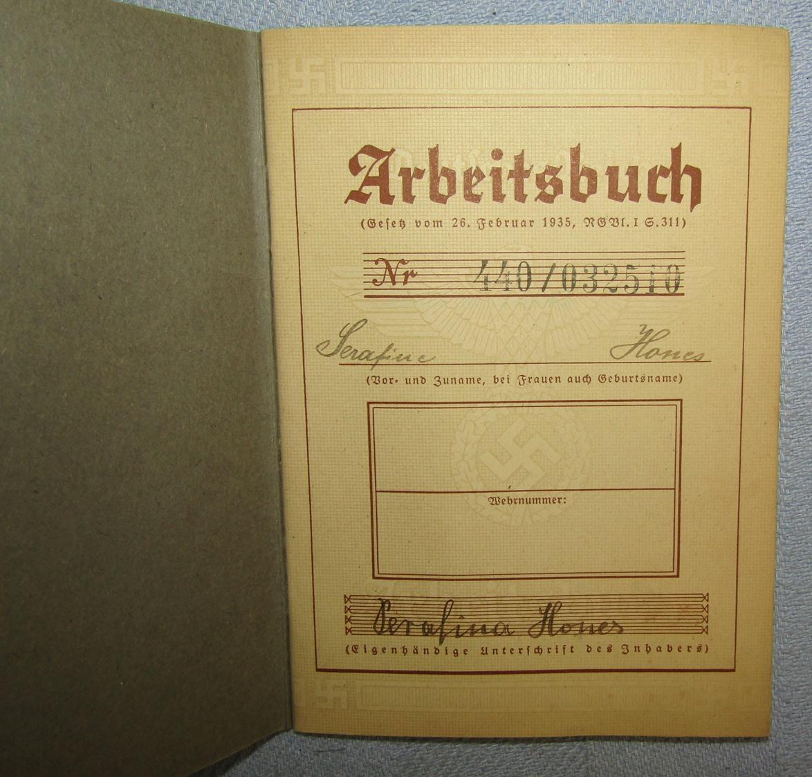 2pcs-WW2 Period 1940 Dated Wehrmacht History Book-Arbeitsbuch