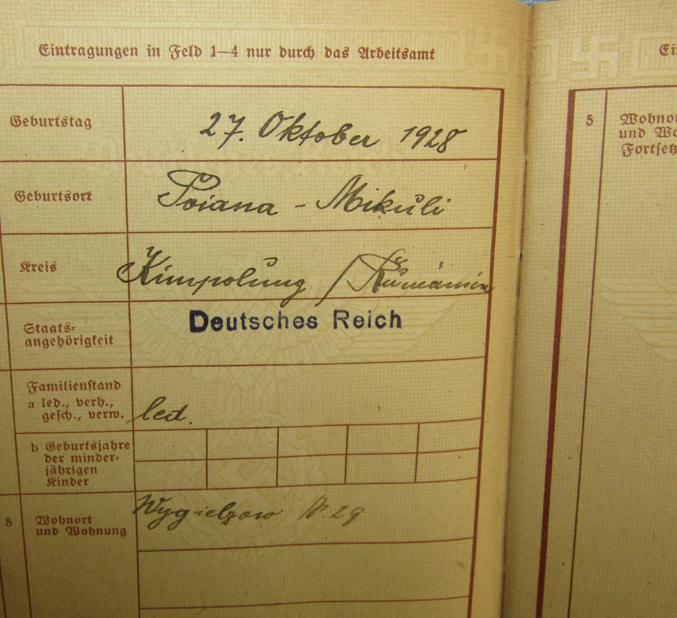 2pcs-WW2 Period 1940 Dated Wehrmacht History Book-Arbeitsbuch