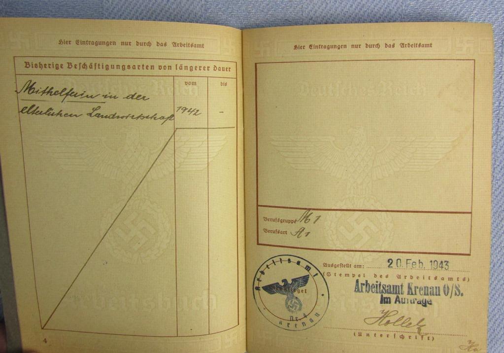 2pcs-WW2 Period 1940 Dated Wehrmacht History Book-Arbeitsbuch