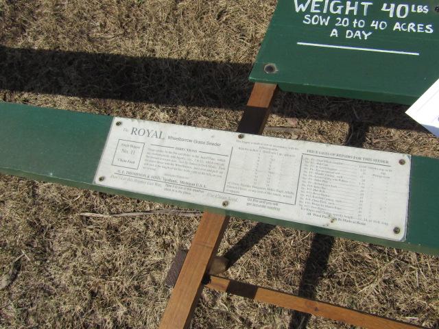 486. Royal # 1114 Wheelbarrow Style Grass Seeder