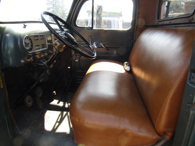 244. VERY NICE 1949 FORD F-5 ONE TON TRUCK, 7.5 FT X 8 FT. WOODEN GRAIN BOX