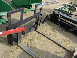 1465. 325-636, 48 INCH WALK THROUGH SKID LOADER PALLET FORK, TAX