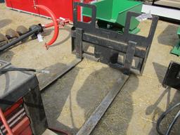 1465. 325-636, 48 INCH WALK THROUGH SKID LOADER PALLET FORK, TAX