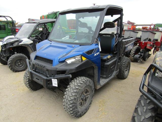 1499. 322-626, 2014 POLARIS 900 XP 4 X 4 RANGER, MANUAL TILT BOX,  16,000 M