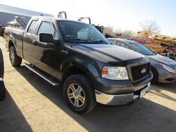 1554. 221-279. 2005 FORD F0150 4 X 4 PICKUP, EXT. CAB, RUNNING BOARDS, 5.4