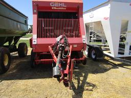 1649. 265-447. GEHL 2880 TWINE TIE ROUND BALER, MAKES 5 X 6 BALE, MONITOR,