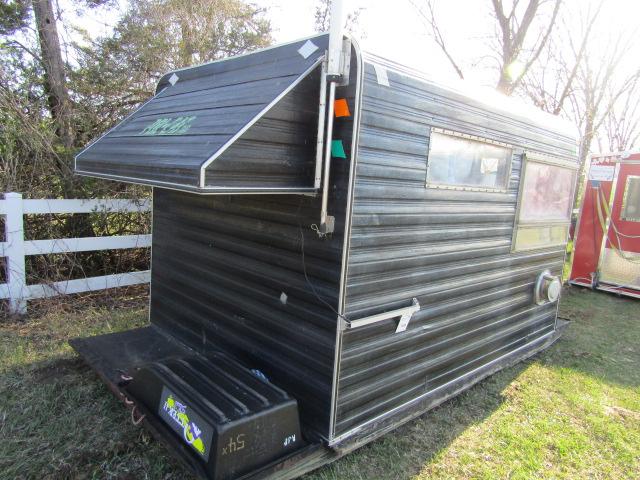 105. BUHK HOUSE 7 FT. X 10 FT. FISH HOUSE, ALL ALUMINUM WELDED CONSTRUCTION