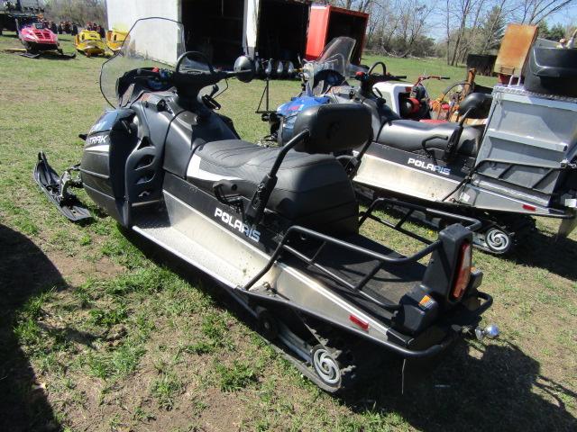 11. 2015 POLARIS 600 WIDE TRAK LX, REAR CARRIER, JIFFY GAS ICE AUGER, HI-LO