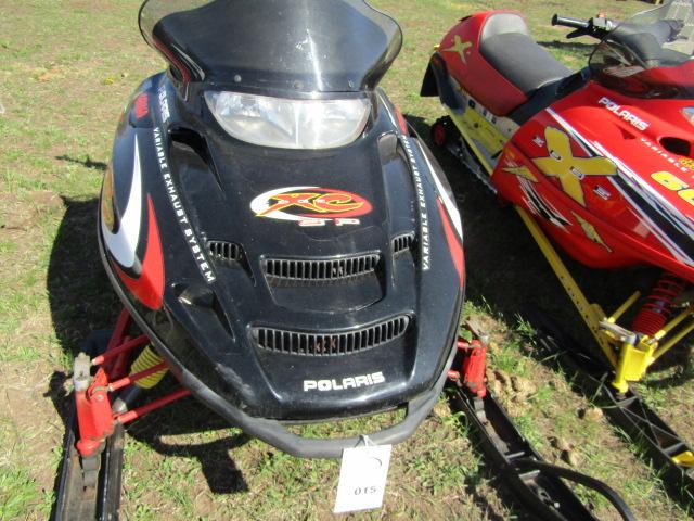 15. 2002 POLARIS XC 600 EDGE SP, (BLACK) VARIABLE EXHAUST, SHOWS 1896 MILES