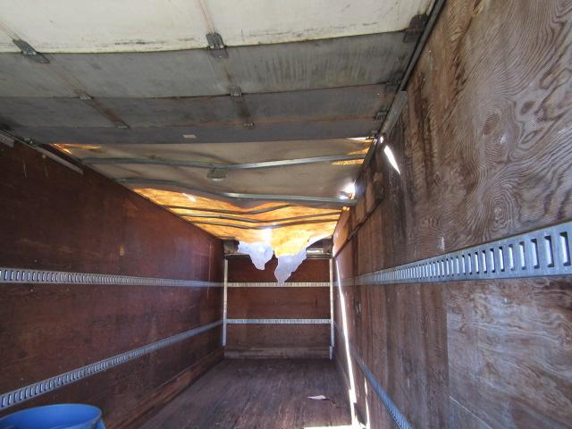 62. 8 FT. X 28 FT. STORAGE VAN WITH E TRAC, ROOF DAMAGE