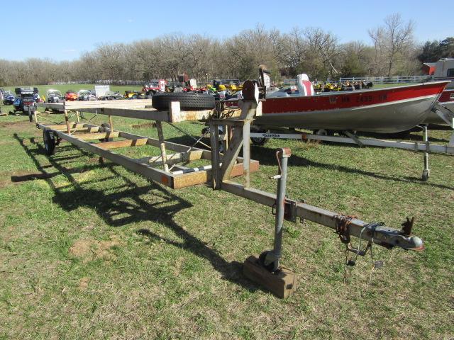 68. SHOB BUILT PONTOON TRAILER, NO REGISTRATION