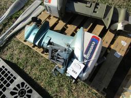 85. EVINRUDE 9.9 HP. SHORT SHAFT OB MOTOR,